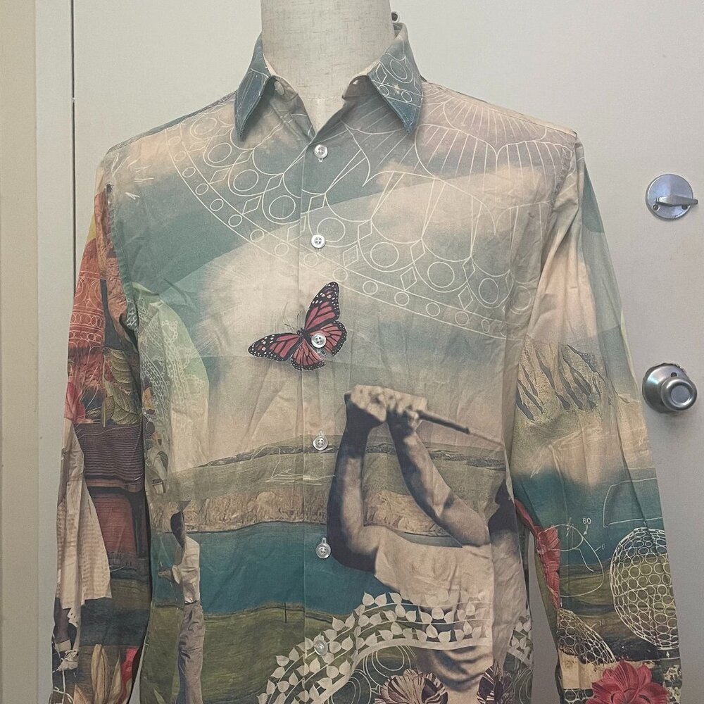 Gresham Blake Men’s 15 White Cotton Button-Down Shirt | Collared Long Sleeve